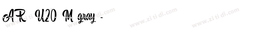 AR黑體U20 M(gray)字体转换